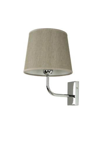 Licht-Erlebnisse Wandlampe (B)20 x (H)32.5 cm in Silber glänzend Braun