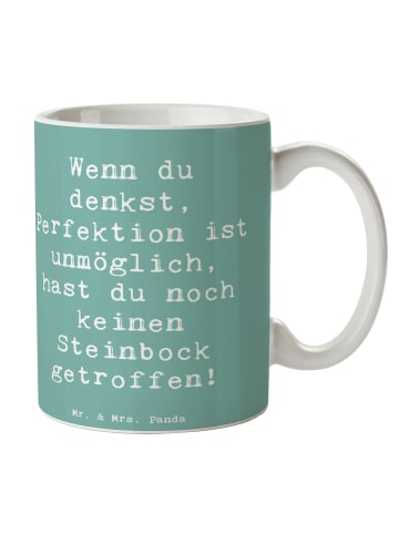 Mr. & Mrs. Panda haferl Spruch Steinbock Perfektion mit Spruch in Meeresbrise