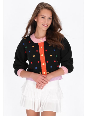 myMo Cardigan in black multicolor