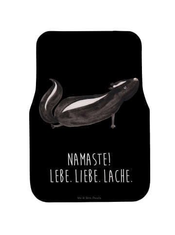 Mr. & Mrs. Panda Automatte Stinktier Yoga mit Spruch in Schwarz