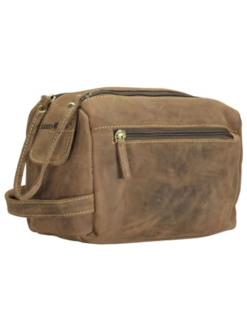 Greenburry Vintage Kulturbeutel Leder 23 cm brown