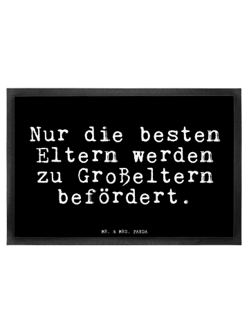 Mr. & Mrs. Panda Fußabtreter Nur die besten Eltern... mit Spruch in Schwarz