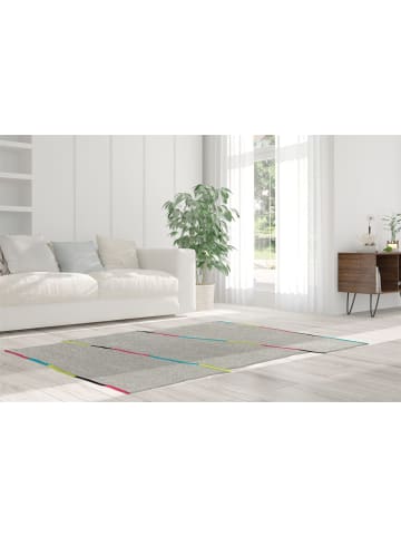 Kurzflor Teppich Said Frisee 3107 in Hellgrau