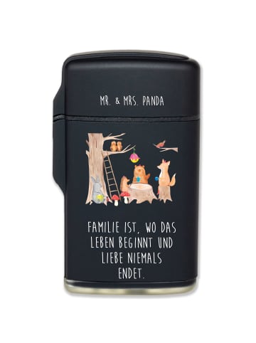 Mr. & Mrs. Panda sturmfeuerzeug Waldtiere Picknick mit Spruch in Schwarz