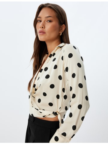 KOTON Bluse in Beige Gemustert