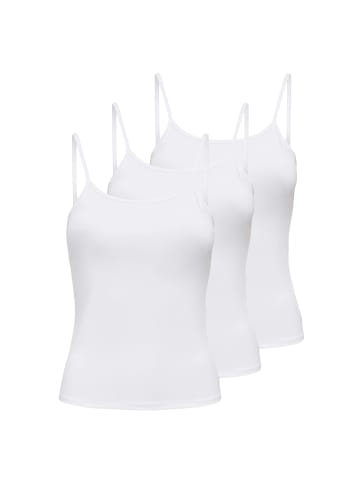 ONLY T-Shirt 3er Pack in Weiß