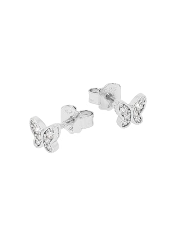 Tom Tailor Ohrstecker Silber 925, rhodiniert in weiß