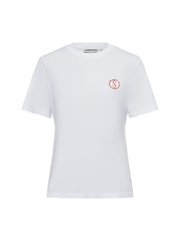 armedangels T-Shirt Lualaa Flower in weiß orange