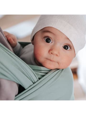 Hoppediz Babytragetuch Elastisches Tragetuch in salbei