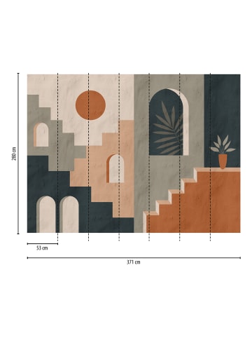 A.S. Création Tapete Terraces of Light in Terracotta