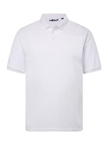 Men Plus Poloshirt in schneeweiß