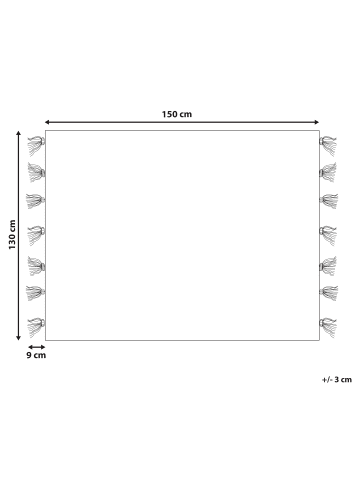 Beliani Kuscheldecke SENBUK in Bunt/Rot/Blau - (W) 130 x (H) 1 x (L) 150 cm