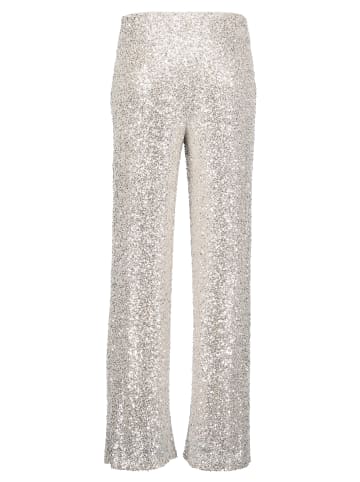 BETTY & CO Schlupfhose mit Pailletten in Cream/Silver