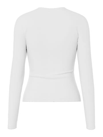 Pieces Oberteil mit langen Ärmeln in Bright White