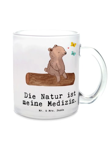 Mr. & Mrs. Panda Pott Bär Naturliebhaber mit Spruch in Transparent