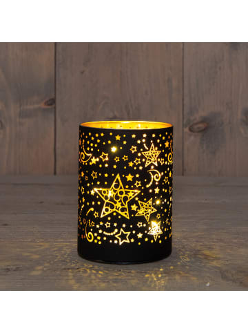 Coen Bakker LED Stimmungsbeleuchtung 3AA in Schwarz mit Sternen