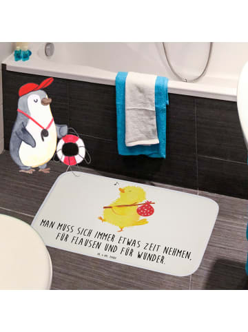Mr. & Mrs. Panda Badematte Küken Wander mit Spruch in Weiß