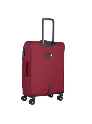 D&N Travel Line 9704 4 Rollen Kofferset 3-teilig mit Dehnfalte in dark red