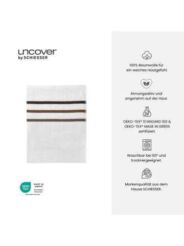 UNCOVER BY SCHIESSER Frottier-2er-Set: Duschtücher Ohio in Weiß