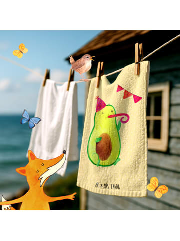 Mr. & Mrs. Panda Gästehandtücher Avocado Geburtstag ohne Spruch in Gelb Pastell