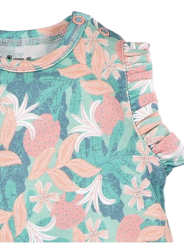 Nini Strampler Floral in grün rosa