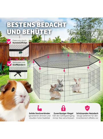 tectake Freilaufgehege Hopper 145 x 73 cm , schwarz