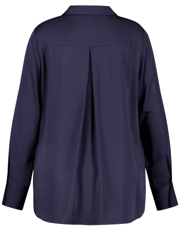 SAMOON Bluse Langarm in Dark Lake Blue