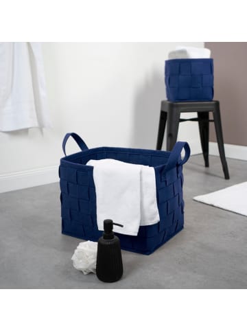 N8WERK Aufbewahrungskorb Filz 40cm dunkelblau Blau