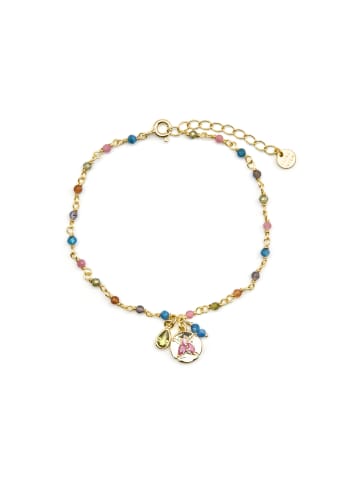 Luxenter Armband aus 925er Sterlingsilber und mehrfarbigem Zirkonia mit 18kGoldveredelung