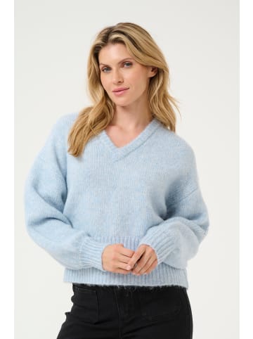 Kaffe Strickpullover KAtrina Loose fit in Celestial Blue Melange