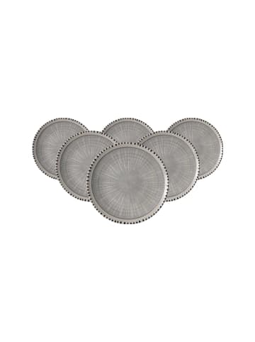 Ritzenhoff & Breker 6er Set Dessertteller Natura ø 20,5 cm in Grau