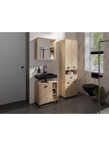 byLiving Badmöbel-Set WELLNESS in Artisan Eiche (Eiche-Optik) - 3-teilig