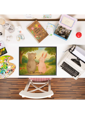 Mr. & Mrs. Panda schreibtischunterlage Bär und Hase Umarmen Desi... in Weiß