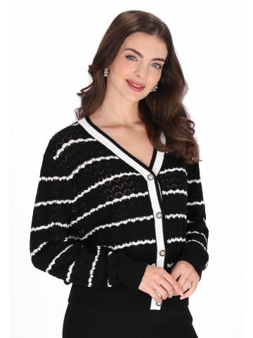usha BLACK LABEL Women Cardigan in black white