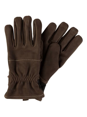 Camel Active Lederhandschuhe in Dunkelbraun