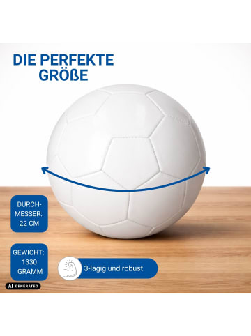 elasto Fußball "Liga" in weiß - Größe 5