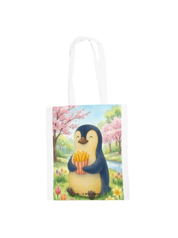 Mr. & Mrs. Panda Stoffbeutel Pinguin Frühling Pommes Design ohne... in Weiß