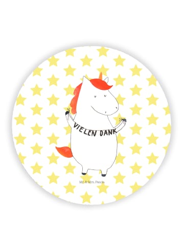 Mr. & Mrs. Panda Kühlschrankmagnet Einhorn Dankeschön mit Spruch in Weiß