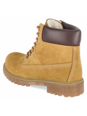 Lumberjack Stiefel mit Warmfutter in gelb