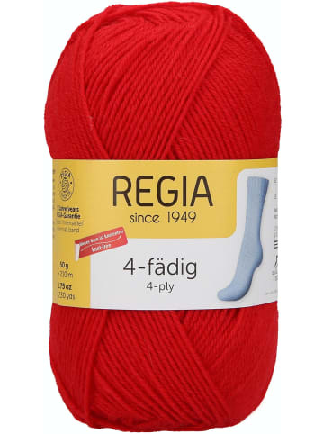 Regia Handstrickgarne 4-fädig Uni, 50g in Red