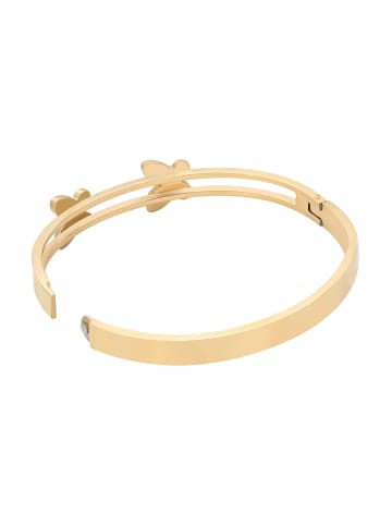 faina Women Bangle Bracelet With Butterfly Motif in Gold