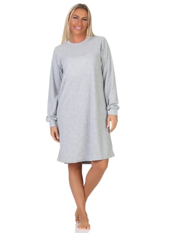 NORMANN Frottee Nachthemd Loungewearr Sternen - 82058 in grau
