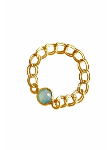 Gemshine Ringe Chalcedon in gold coloured