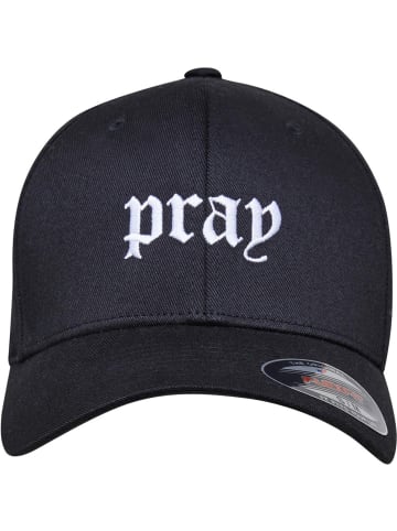 Mister Tee Cap "Pray Flexfit Wooly Combed" in Schwarz