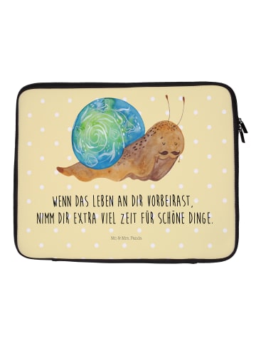 Mr. & Mrs. Panda Notebook Tasche Schnecke Sir mit Spruch in Gelb Pastell