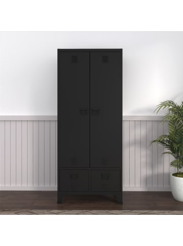 en.casa Kleiderschrank Hankasalmi in Schwarz (G)46.72kg
