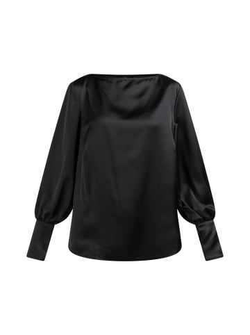 DreiMaster Klassik Damen Langarmbluse in Schwarz