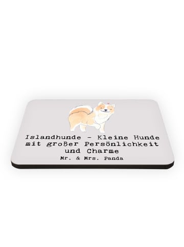 Mr. & Mrs. Panda magnet Charme Islandhund mit Spruch in Grau Pastell