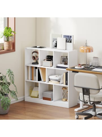 HOMCOM Bücherregal in Weiß 97,5L x 30B x 100H cm