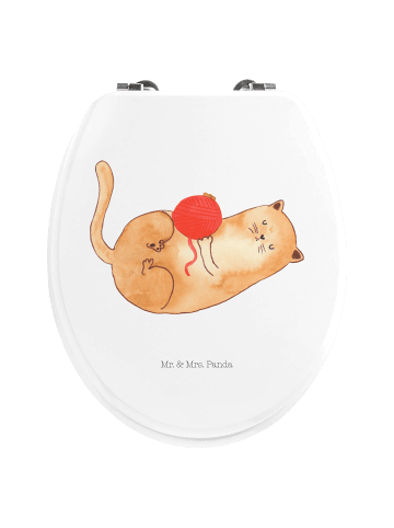 Mr. & Mrs. Panda Toilettensitz Katze Wolle ohne Spruch in Weiß